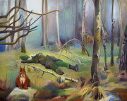 Song of the Birches, 2022, oil on linen, 80 x 100 cm