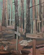 Ukrainian Pine Tree, 2022, oil on linen, 50 x 40 cm