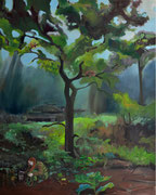 Heimatbaum, 2023, Öl auf Leinen, 100 x 80 cm