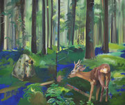 Visite ma Tente I, 2024, Öl auf Leinen, 100x120 cm