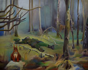 Song of the Birches, 2022, oil on linen, 80 x 100 cm