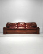  De Sede / DS-66 Variante  Three-Seat Sofa  Wood, Polyurethane Foam, Leather  Switzerland, 1970s PN.Modern pnmodern.com