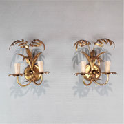 Hans Kögl Palm wall Lamps, W.Germany, 1970