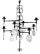 ERIK HOGLUND Chandelier for Kosta-Boda, Sweden 1960s  pnmodern