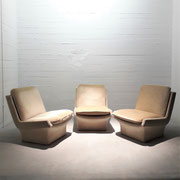 Michel Cadestin Set of 3 Louge Chairs for Airborne International, France, 1969