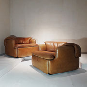 Alberto Rosselli "Confidential" Pair of Armchairs by Saporiti Italia, 1972 - PN.Modern