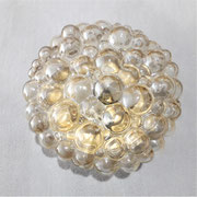 Helena Tynell Large Bubbled Glass Flush Mount for Glashütte Limburg, W. Germany, 1960s