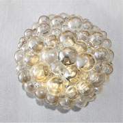 Helena Tynell Large Bubbled Glass Flush Mount for Glashütte Limburg, W. Germany, 1960s