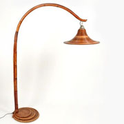 Vivai Del Sud Italian Mid Century Bamboo Rattan Floor Lamp, 1960s - PN.Modern pnmodern