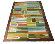  Swedish Design  Kilim Rug, Signed  Wool, Cotton  Sweden,1930-40s 