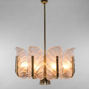 Carl Fagrlung Orrefors Sweden Chandelier, 1950s - PN.Modern pnmodern