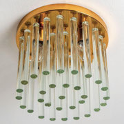 Ernst Palme Murano Crystal Prisms Flush Mount, Germany, 1960s - PN.Modern pnmodern.com
