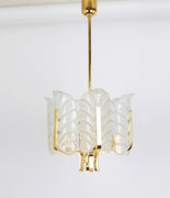 Carl Fagrlung Orrefors Sweden Chandelier, 1950s - PN.Modern pnmodern