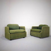 Italian Made-to-Order Armchairs in Cotton Chenille, 1975