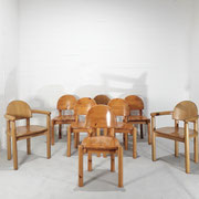 Rainer Daumiller Set of Twelve Dining Chairs, Denmark, 1970s