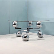 French "Atomic" Steel-Chromed Coffee table, 1960s PN.Modern