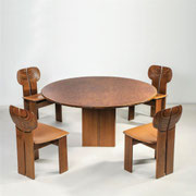 Afra & Tobia Scarpa "Africa Artona" Dining Set for Maxalto, Italy, 1975