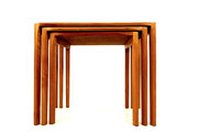 REX RAAB Mid-century modernist nest of tables for WILHEM RENZ (2 sets)  pnmodern