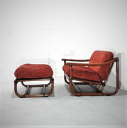 Bonacina Lounge Chair + Ottoman, Italy, 1960s PN.Modern
