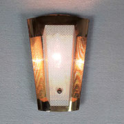 Stilnovo Brass Perforated Metal Wall Sconce / Wall Lamp, Italy, 1950s - PN.Modern pnmodern