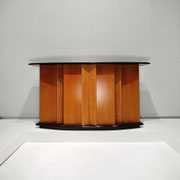  Danish Cabinetmaker  Postmodern Sideboard in Cherry Wood, Black Lacquered Birch, Denmark, c.1980 - PN.Modern pnmodern