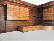 Italian Customized Wall Unit in Wallnut, 1970s PN.Modern