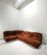 Lev & Lev Brown Chenille Modular Sofa, Italy, 1970 - PN.Modern pnmodern.com