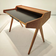  Helmut Magg  Writing Desk "Ladies Desk" for WK Möbel  Walnut, Beech, Black Formica  W. Germany, 1955 - Pn.Modern pnmodern