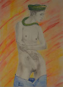 Versuchung, Pastell, 33x43cm. 