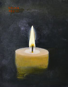 Kerze / candle, Öl auf Holz, 21 x 26cm, 2010  Oil  on Wood