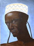 Afrikaner, Öl auf Holz 35,5x48cm, 2008.