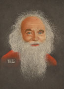 Walter,Pastel auf anthrazit Papier, 26 x 36 cm, 40 x 50 cm inkl. Rahmen , 2025. Pastel on anthracite paper.
