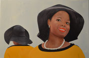 Julienne Morisseau, Öl auf Leinwand, 70 x 46 cm, 2016. 