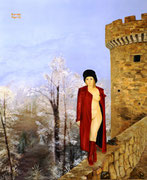 Winter auf Plankenstein, Öl auf Leinwand, 80x60 cm, 2014,  Oil on Canvas.