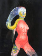 EUA2049 No.17.146.641, Pastell und Acryl, 29x39 cm., 2016. Pastel on paper.