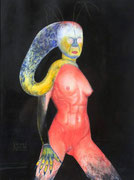 EUA2049 No.17.146.641, Pastell und Acryl, 29x39 cm., 2016. Pastel on paper.