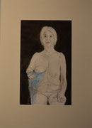 Schnittstelle:  Zeichenkohle und Pastell auf Papier,  52  x  72 cm, inkl. Rahmen.  Interface:  Charcoal and pastel on paper, inkluded Frames. 2018. 