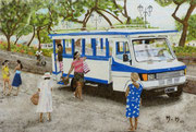 Truck à Papeete - 49 x 33 - VENDU