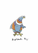 Die Ringeltaube . Karikatur