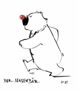 Der Nasenbär . Karikatur