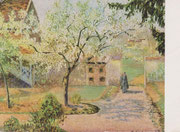 PISSARRO Camille - Danemark (1831 - 1903) Pruniers en fleurs