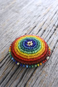 RAINBOW柄のBEAD CONCHO