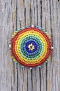 RAINBOW柄のBEAD CONCHO