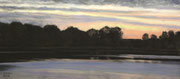 Abenddämmerung am Mühlensee, Pastel auf Pastelmat, ca 27x60 cm, 2012, Private Collection