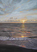 Sunset at the Beach, Pastel on Pastelmat, 70x50cm, 2012, Private Collection