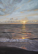 Sunset at the Beach, Pastel on Pastelmat, 70x50cm, 2012, Private Collection
