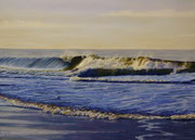 Morning Surf, Pastel on Pastelmat, 50x70cm, 2012, Private Collection.