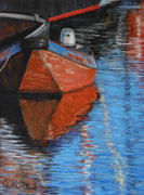 Small Fishing Boat Makkum Harbour,  Pastel on Pastel Card, 40x30cm, 2011