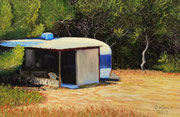 Trailer by the Sea, Pastel on Pastelmat, 40x60cm, 2013