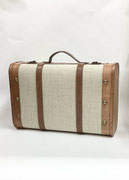 トランク117　ウッド＆リネンコンビ　L 　450×300×170　￥2,800